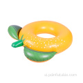 Customized Summer PVC Beach Party orange fruit Swimming Rings Pool Float Tube Water Ring for Adult Kids